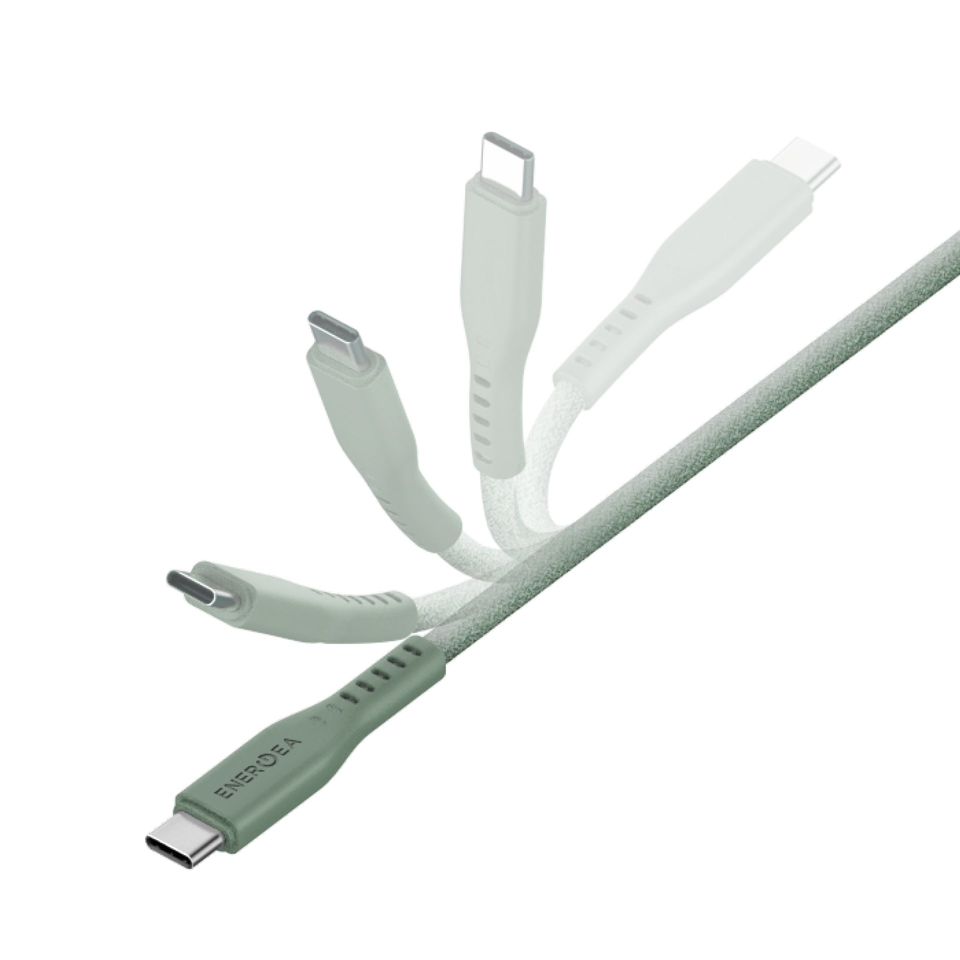 Energea Flow USB C-L 1.5M With MCT Cable - Green