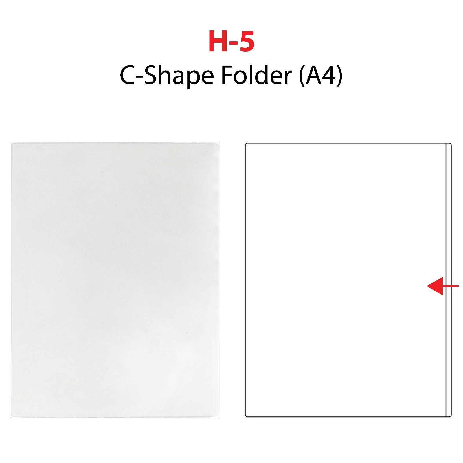 POP BAZIC Pvc Transparent C-shaped Folder A4