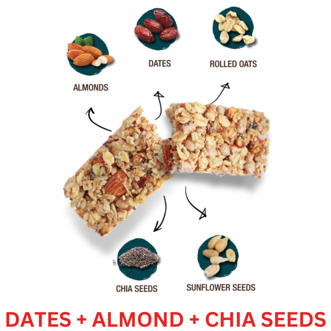 Hundred Seeds Granobar Box of 5 Dates Almond Cashews
