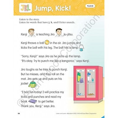 Grade K: Listen and Learn: Alphabet Workbook