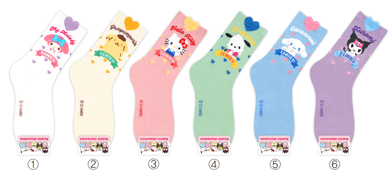 Sanrio Heart Long Socks - Pompompurin
