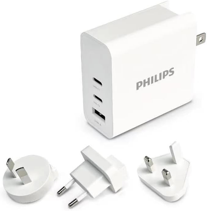 Philips DLP2672CW/00 65W GaN Charger White, Universal Travel Plug