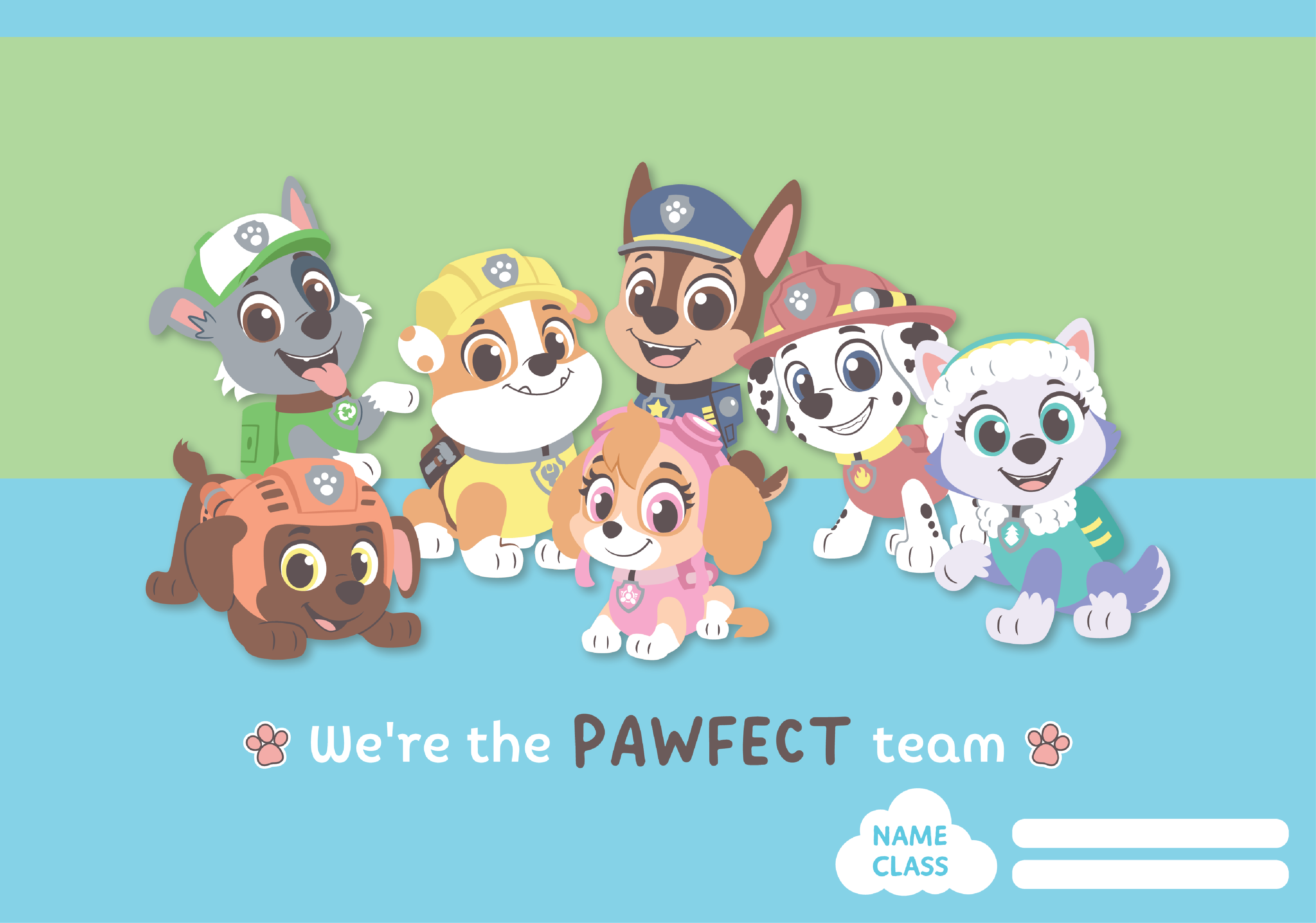 PAW PATROL Drawing Block A4 135gsm 5in1 KAWAII FRIENDSHIP