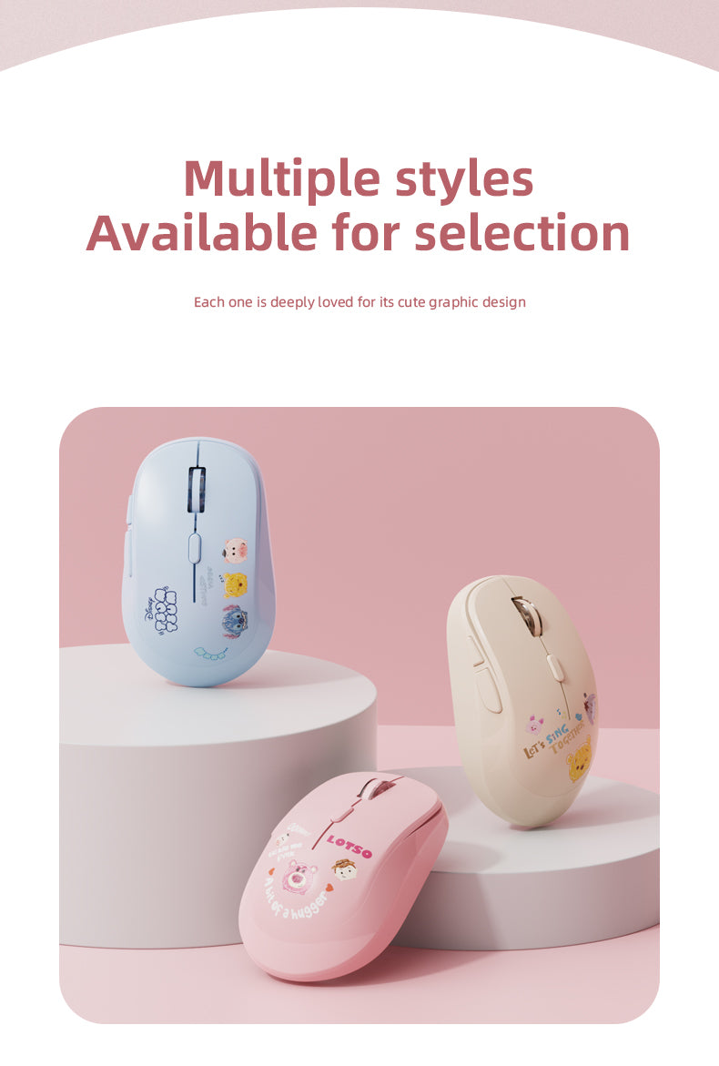 Disney Qs-ms01 Dual-Mode Mouse (Wireless /Bluetooth) Stitch 