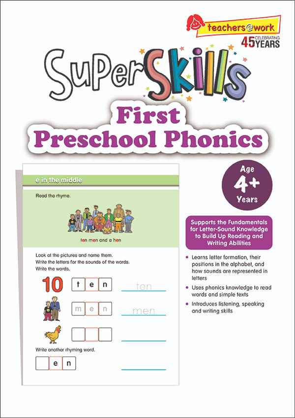 Super Skills First Preschool Phonics (age 4+ Years)