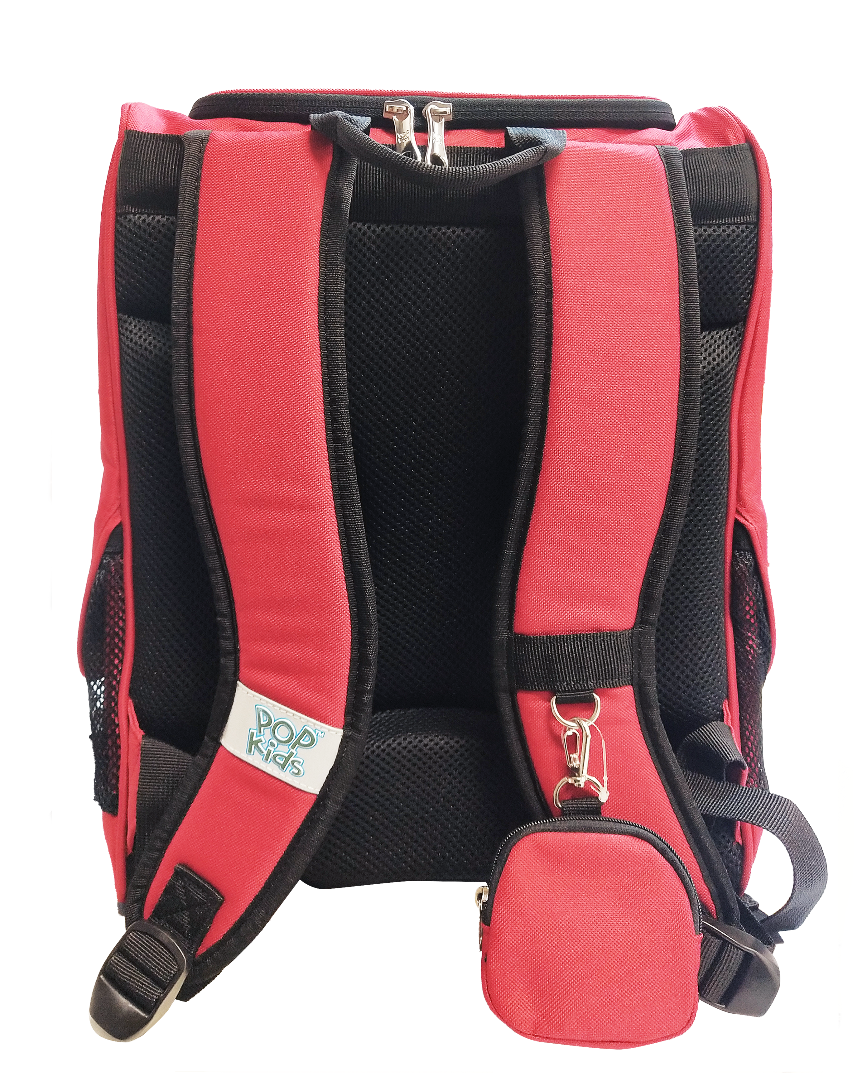 POP Kids Puffy School Bag - Burgundy/dark Grey