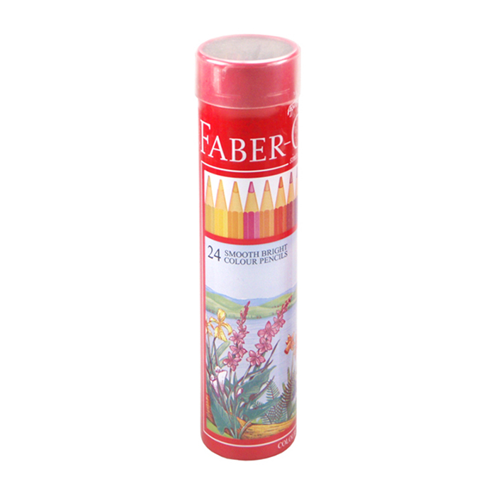 Faber-Castell Colour Pencils in Round Tin, 24 Colours-115827