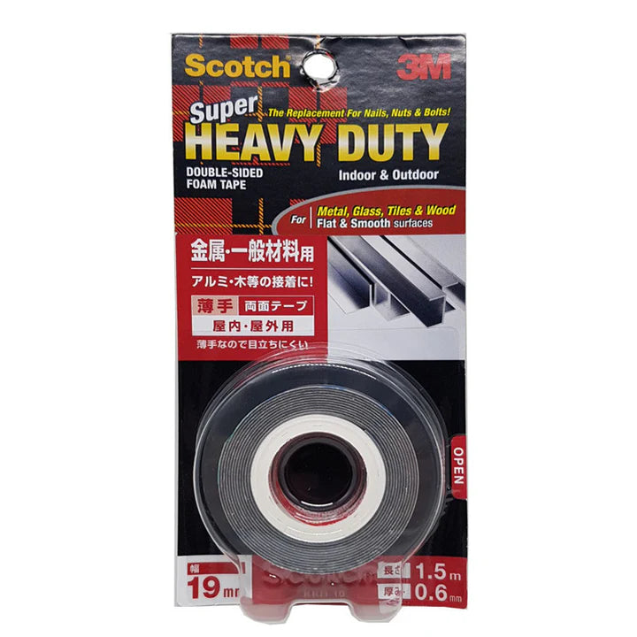 Scotch® KKD19 Super Heavy Duty Multi-Purpose Mounting Tape White 19MMx1.5M