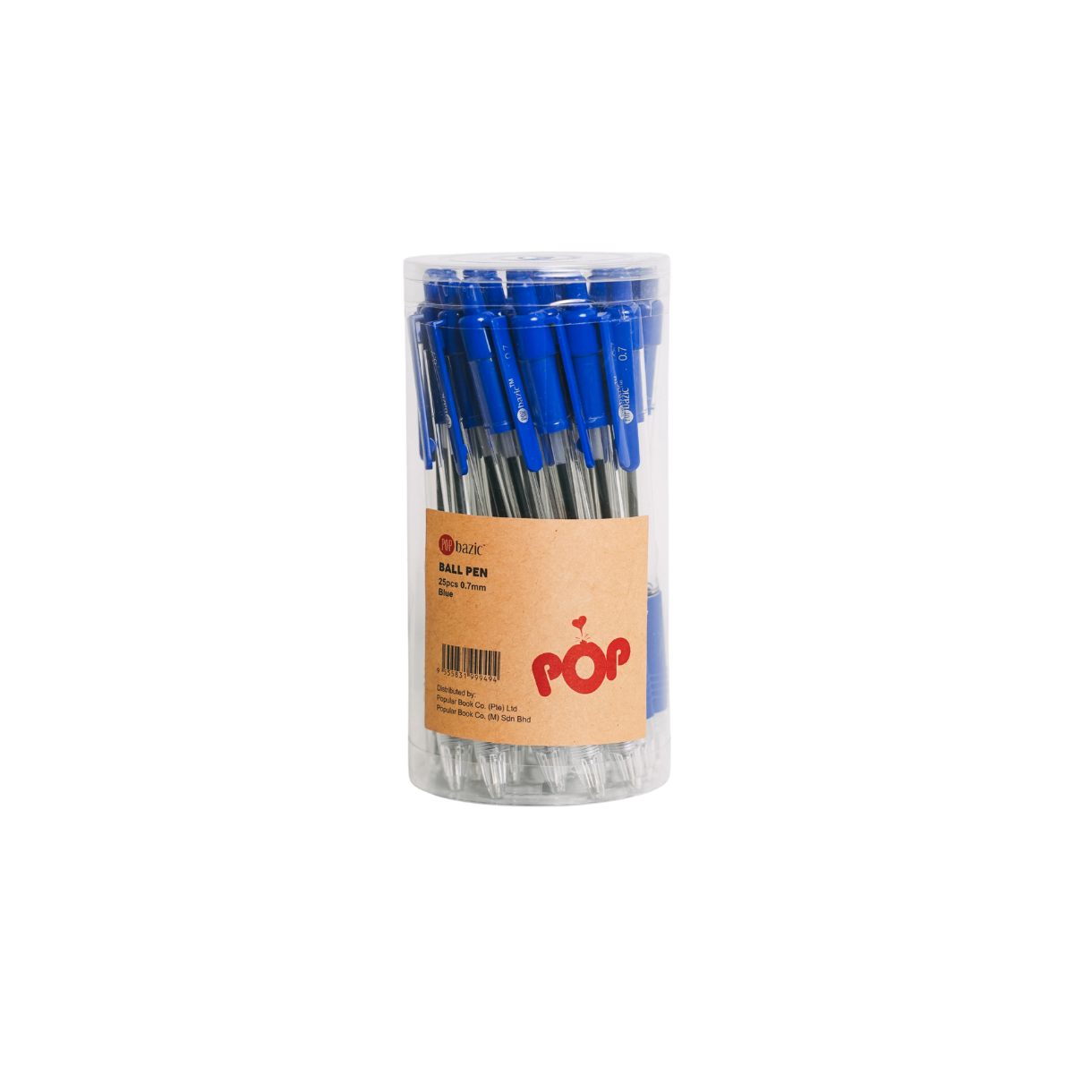 Pop Bazic Ball Pen 0.7mm 25s Blue