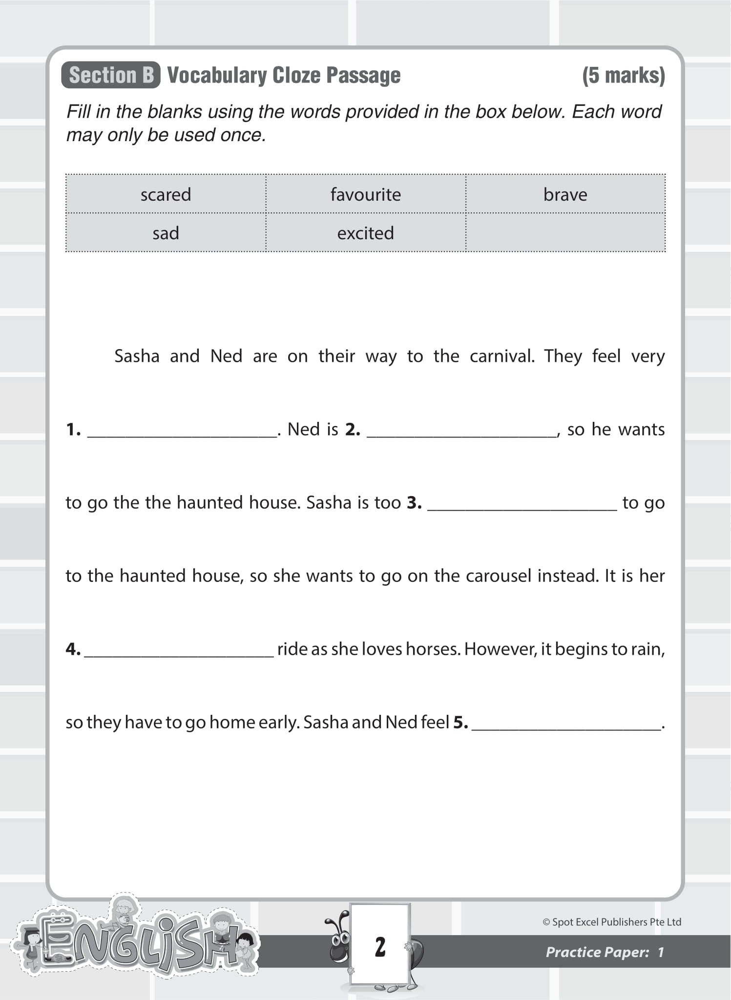 Kindergarten 2 - Challenging English Practice Papers