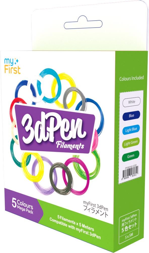Oaxis FP3301AC-WC01 Myfrst 3dpen Filements Warm Colors