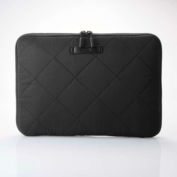ELECOM PC Inner Bag Quilted Inner Case Cross Stitching 14-inch Black