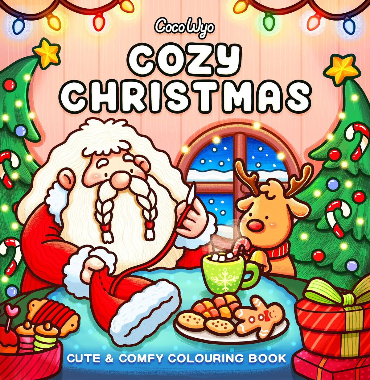 Cozy Christmas: The Cute and Relaxing Festive Colouring Book (Coco Wyo) Paperback