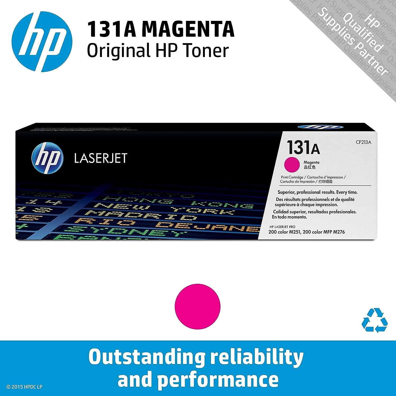 HP CF213A Original LaserJet Toner Cartridge, 131A Magenta