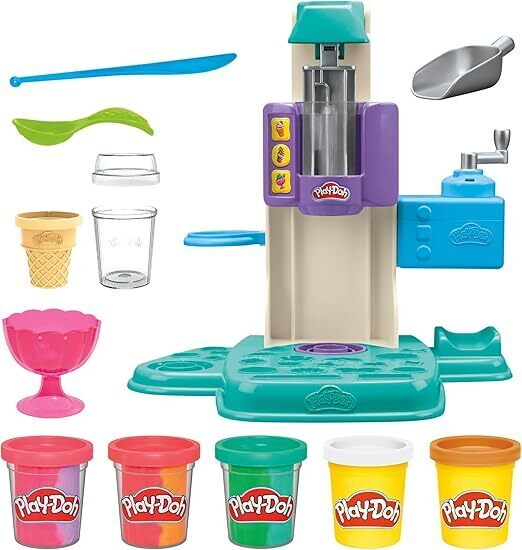 HASBRO PLAYDOH RAINBOW SWIRL ICE CREAM PLAYSET