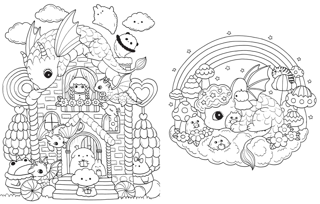 A Million Dragons: Adorable Dragons to Colour (A Million Creatures to Colour) Paperback