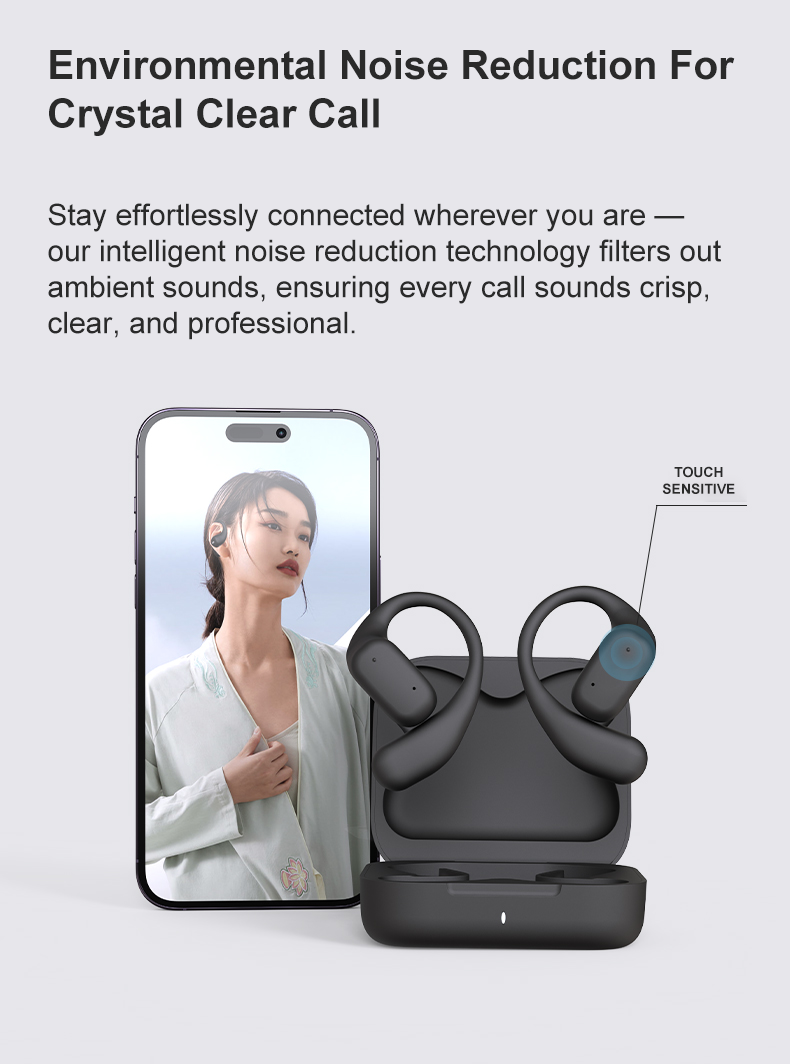Alpha & Delta Fit Go Open Ear Earphones Black