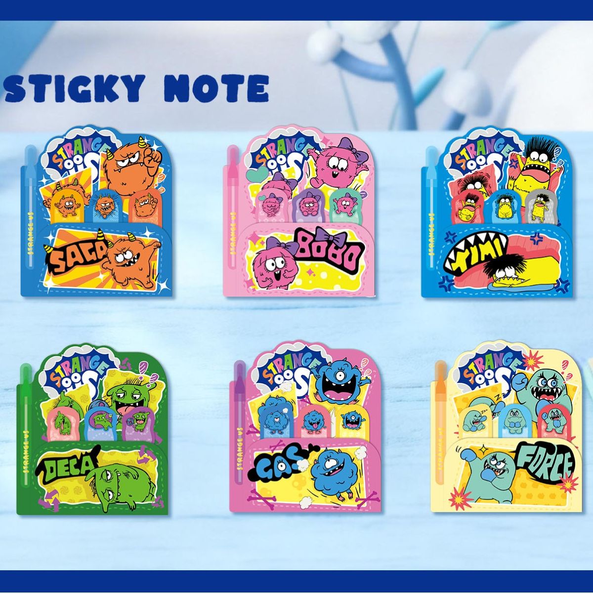 Strange Us Sticky Notes With Ballpen