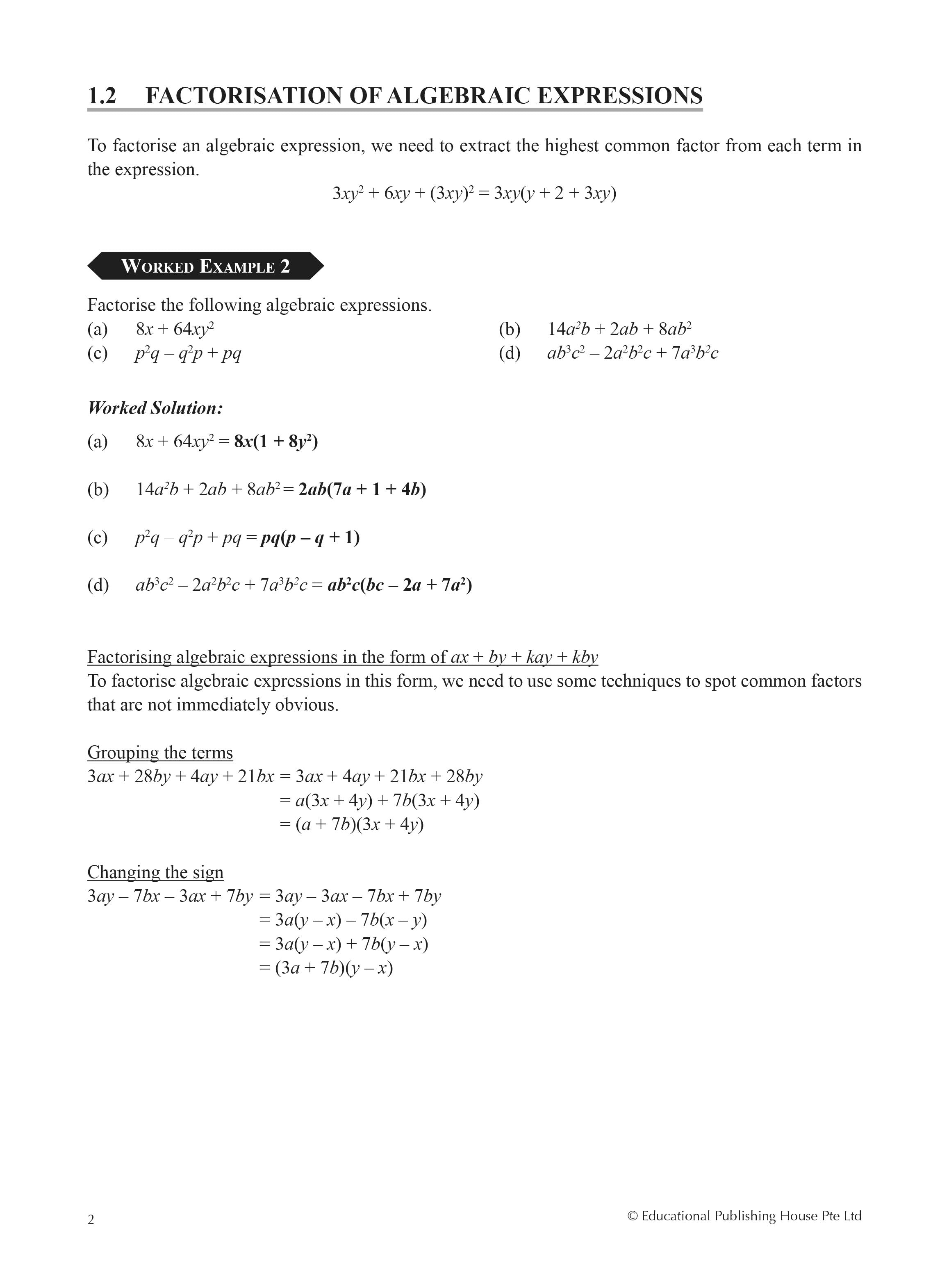 Secondary 3 & Secondary 4 G2 Topical Maths