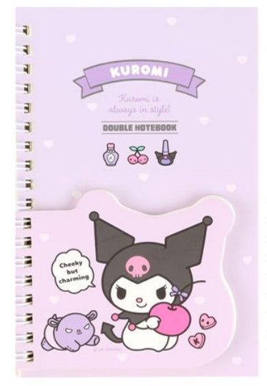 Sanrio Kuromi B6 Spiral Notebook With Memo Pad