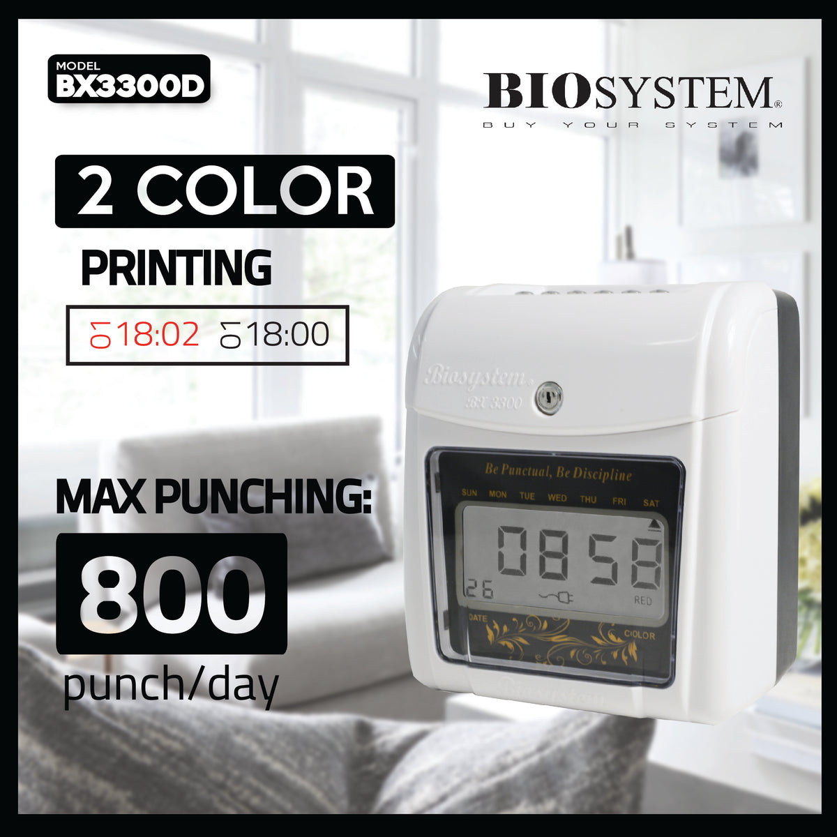 Biosystem Time Recorder Bx3300d
