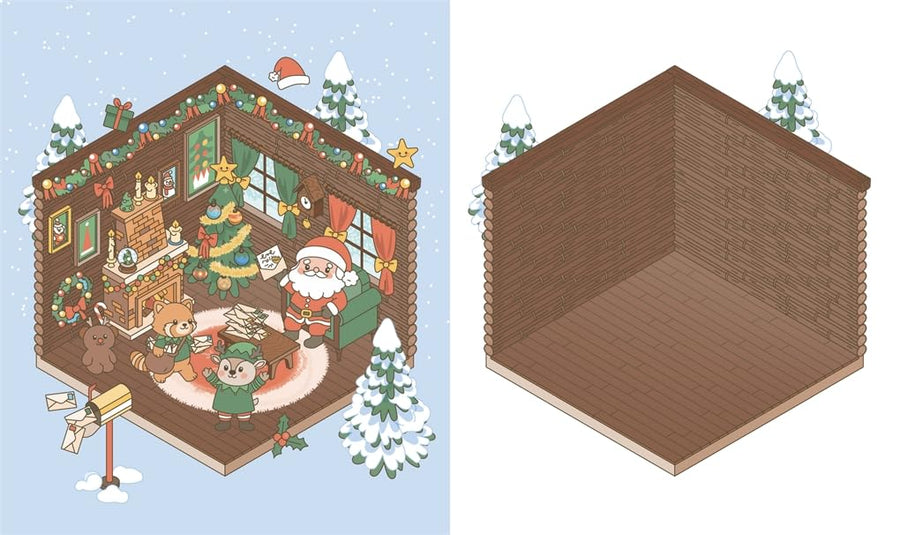 Cozy Christmas: Cute 'n' Cozy Sticker Therapy: with over 600 stickers – some are gold! (Paperback)