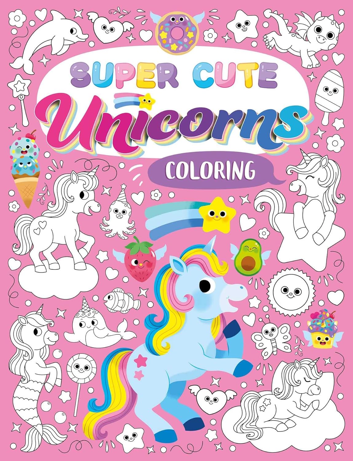 Super Cute Unicorns Coloring Set