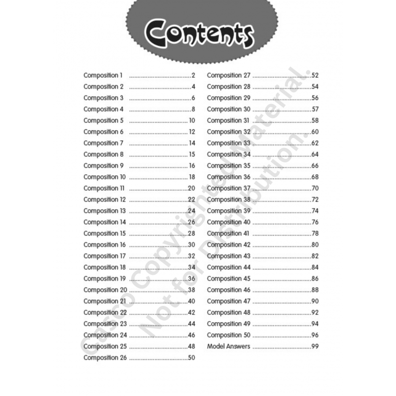 English Compositions (Recommended for Primary 1-2)