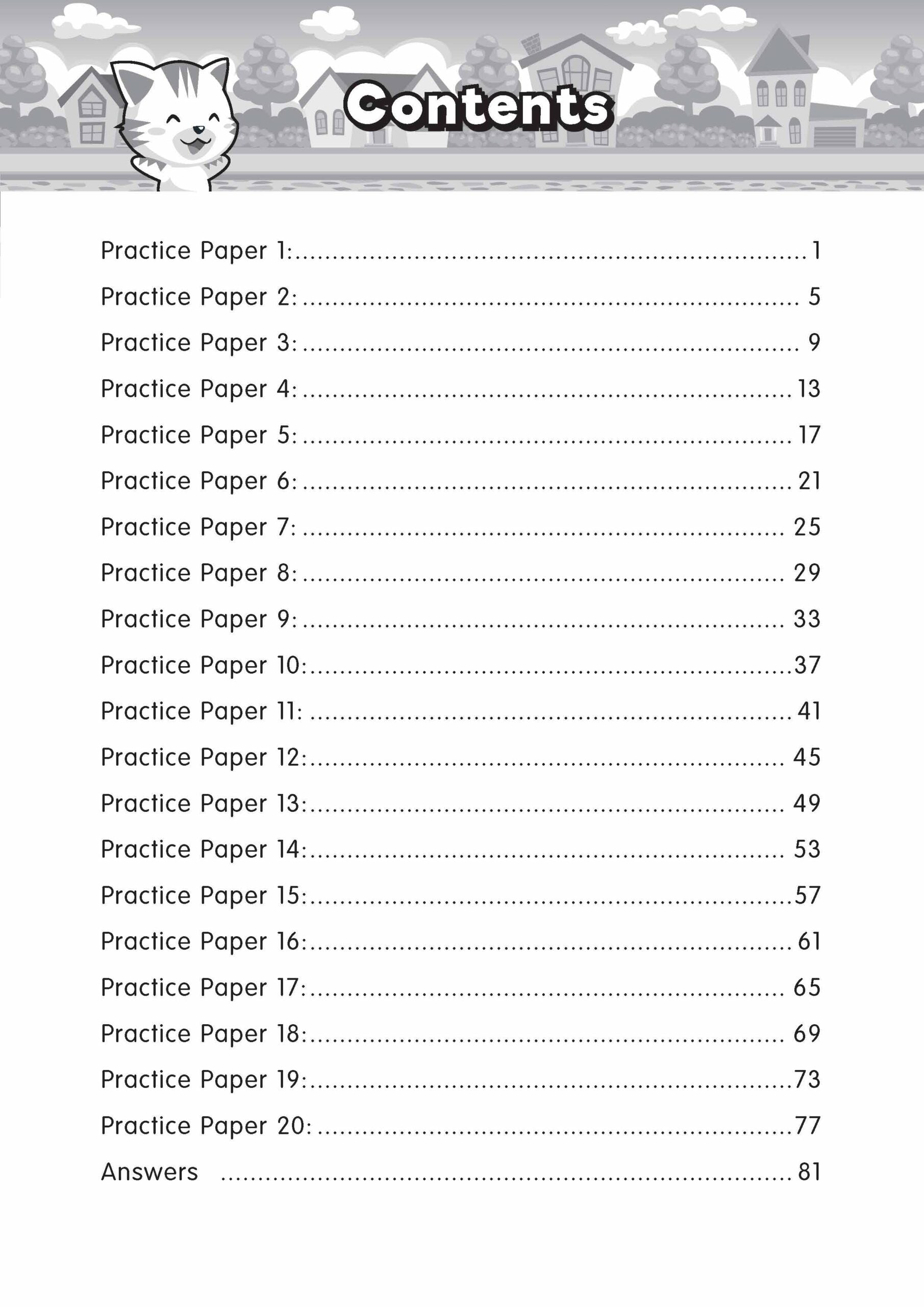 K2 On The Way To Primary 1 Mathematics Practice Paper