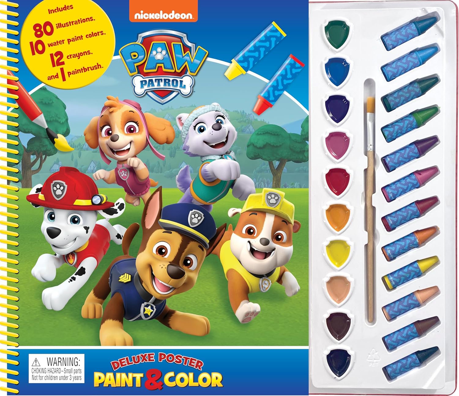 Paw Patrol Deluxe Poster Paint & Color – Paperback
