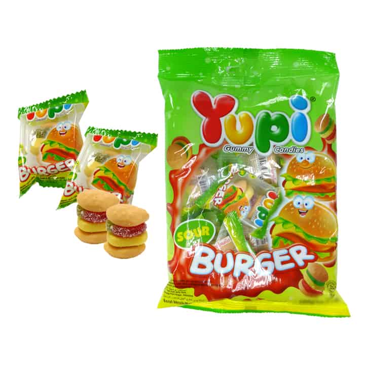 YUPI SOUR MINI BURGER 84G