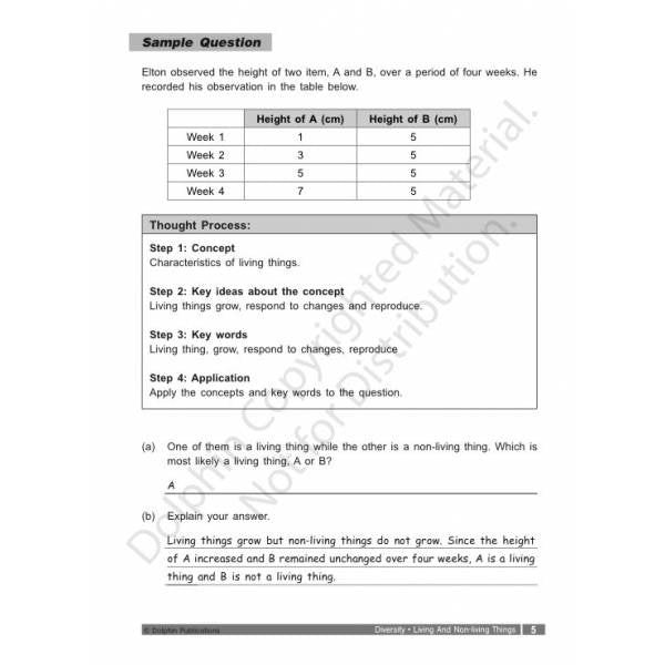 Science Score In Open-ended Questions Primary 3