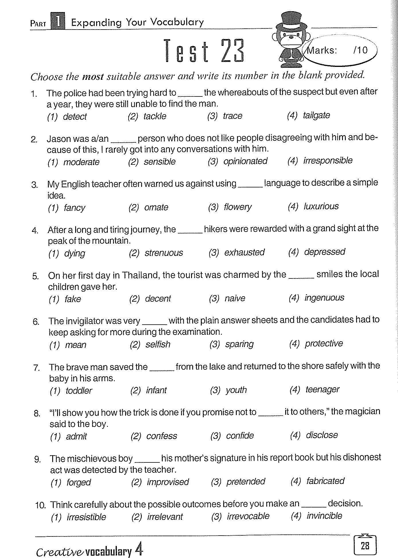 Primary 4 Creative Vocabulary