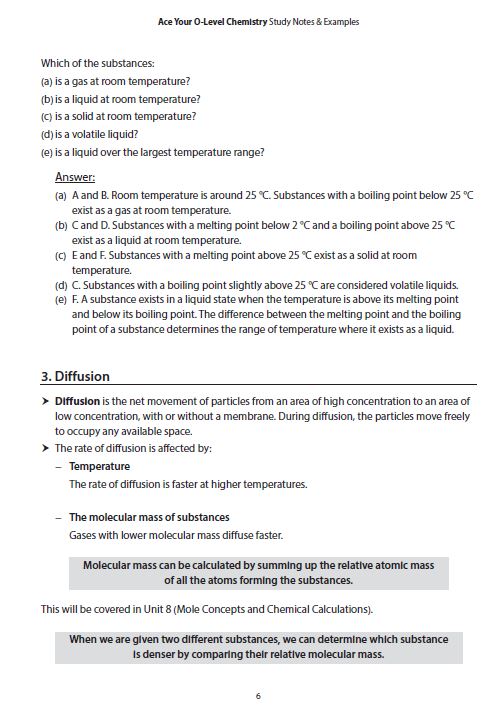 O-Level - Ace Your O-Level Chemistry – Summary Notes for Revision