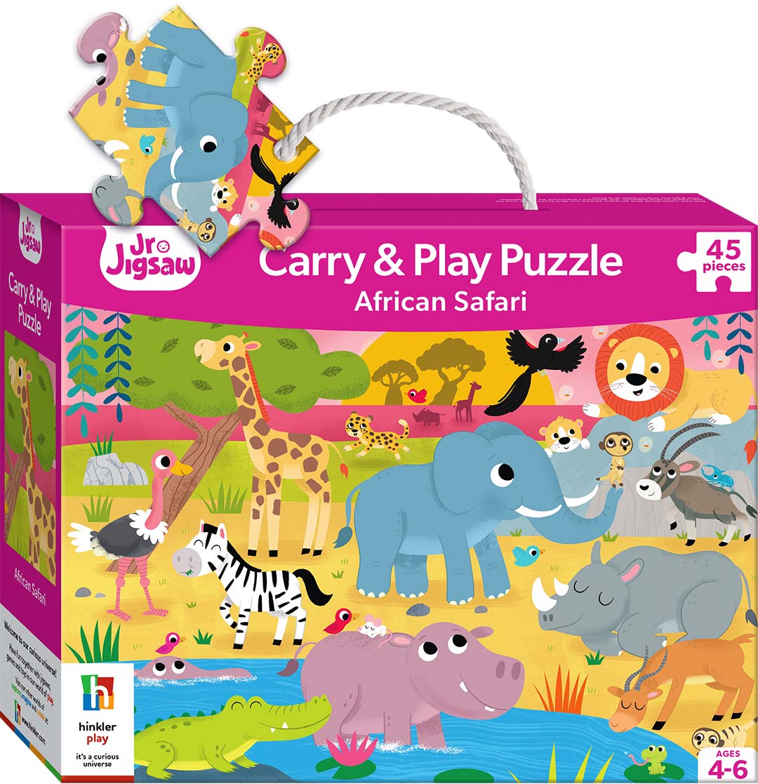 HINKLER JR JIGSAW CARRY AND PLAY PUZZLE AFRICAN SAFARI