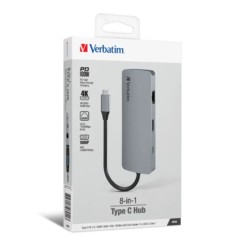 Verbatim 8-in-1 Type C Hub