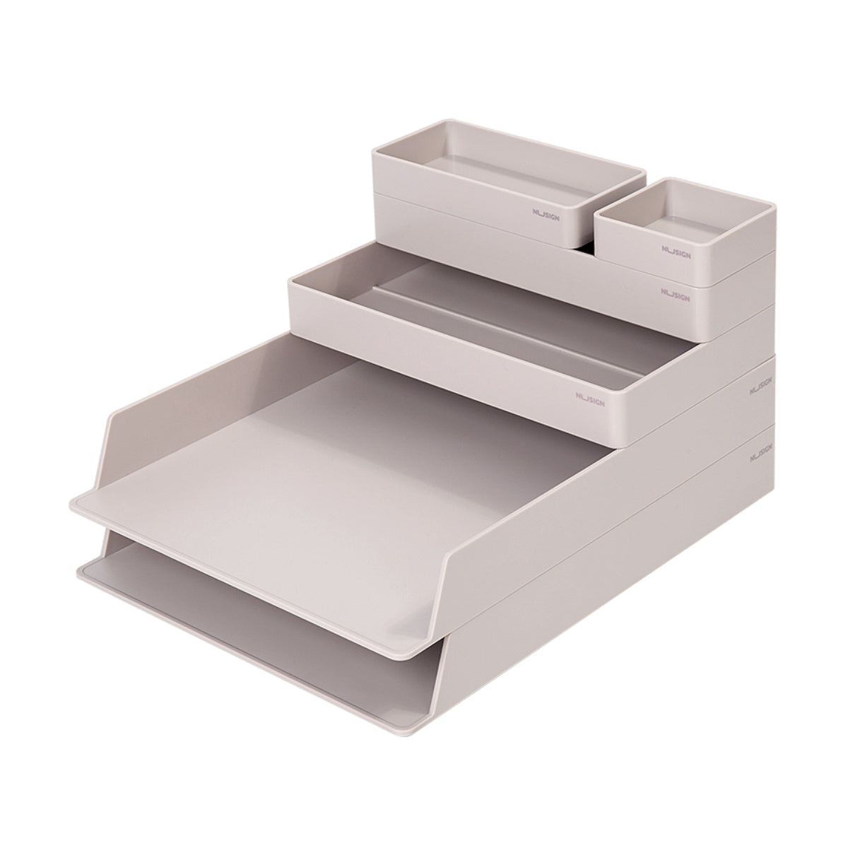 NUSIGN DESK ORGANIZER 6'S SET GREY ENS001