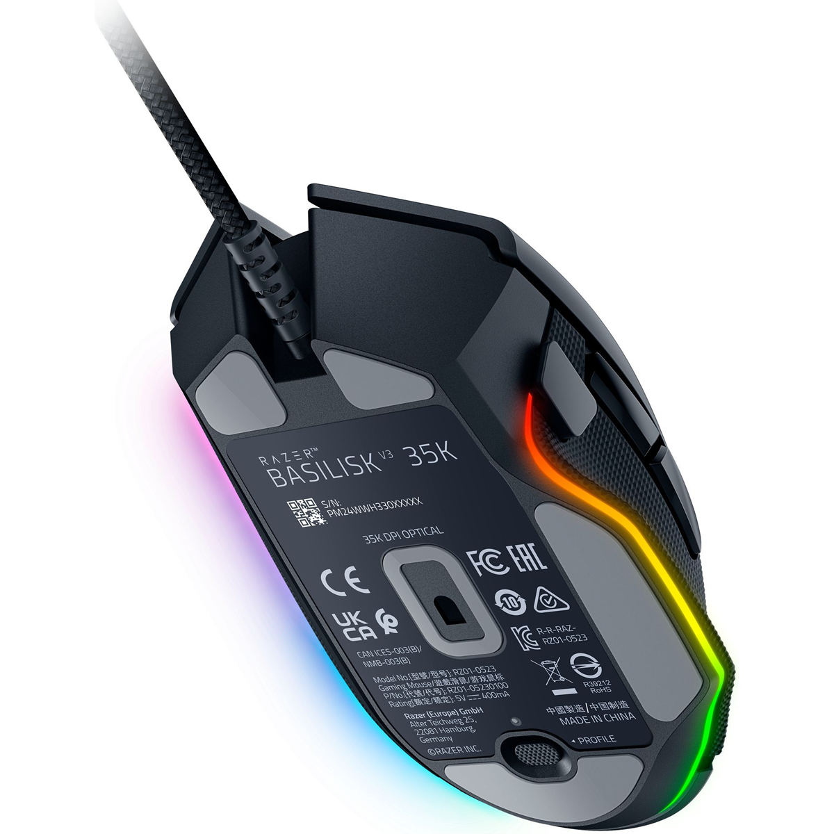 Razer Basiliask V3 35K Ergonomic Wired Gaming Mouse