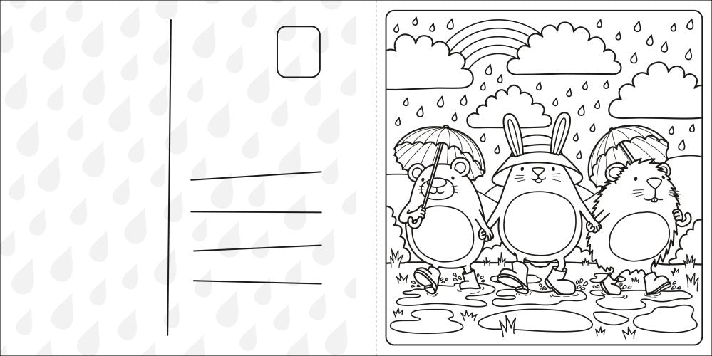 Super Cuties A Cosy Comfy Rainy Day Colouring Book