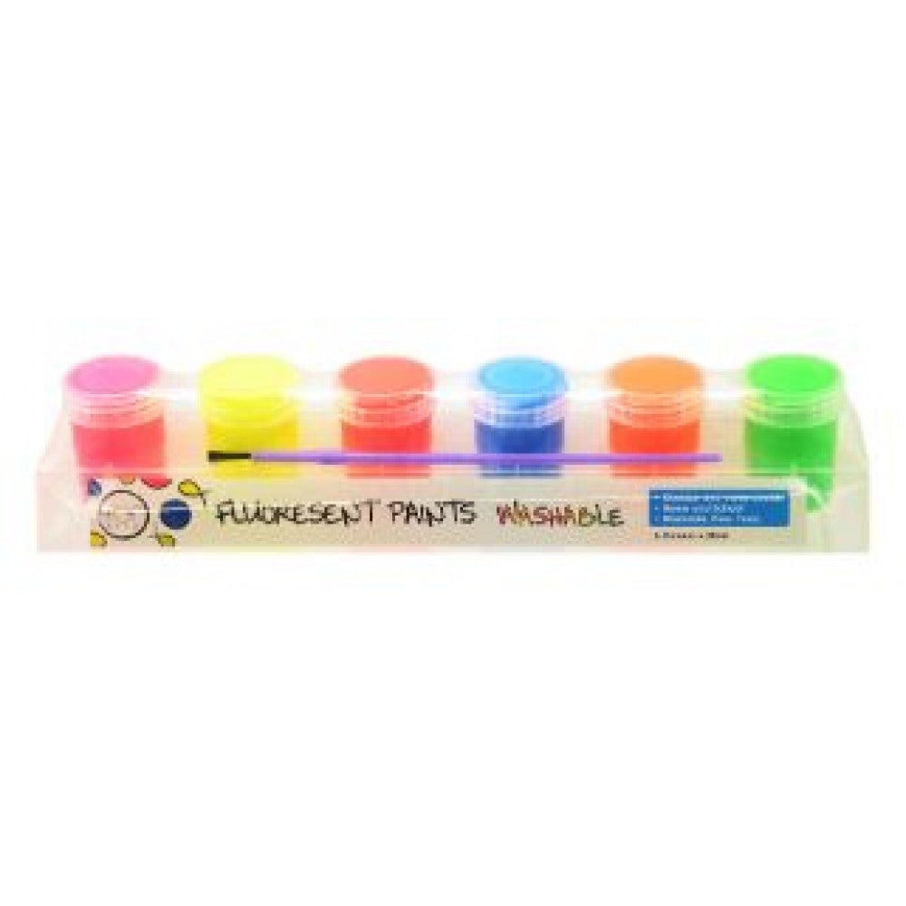 POP Artz Flourescent Paint - 6 Colours x 20ML