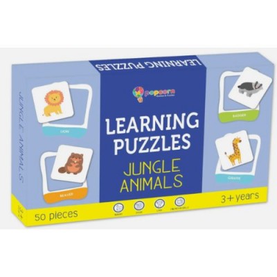 POPCORN GAMES AND PUZZLES LEARNING PUZZLES JUNGLE ANIMALS