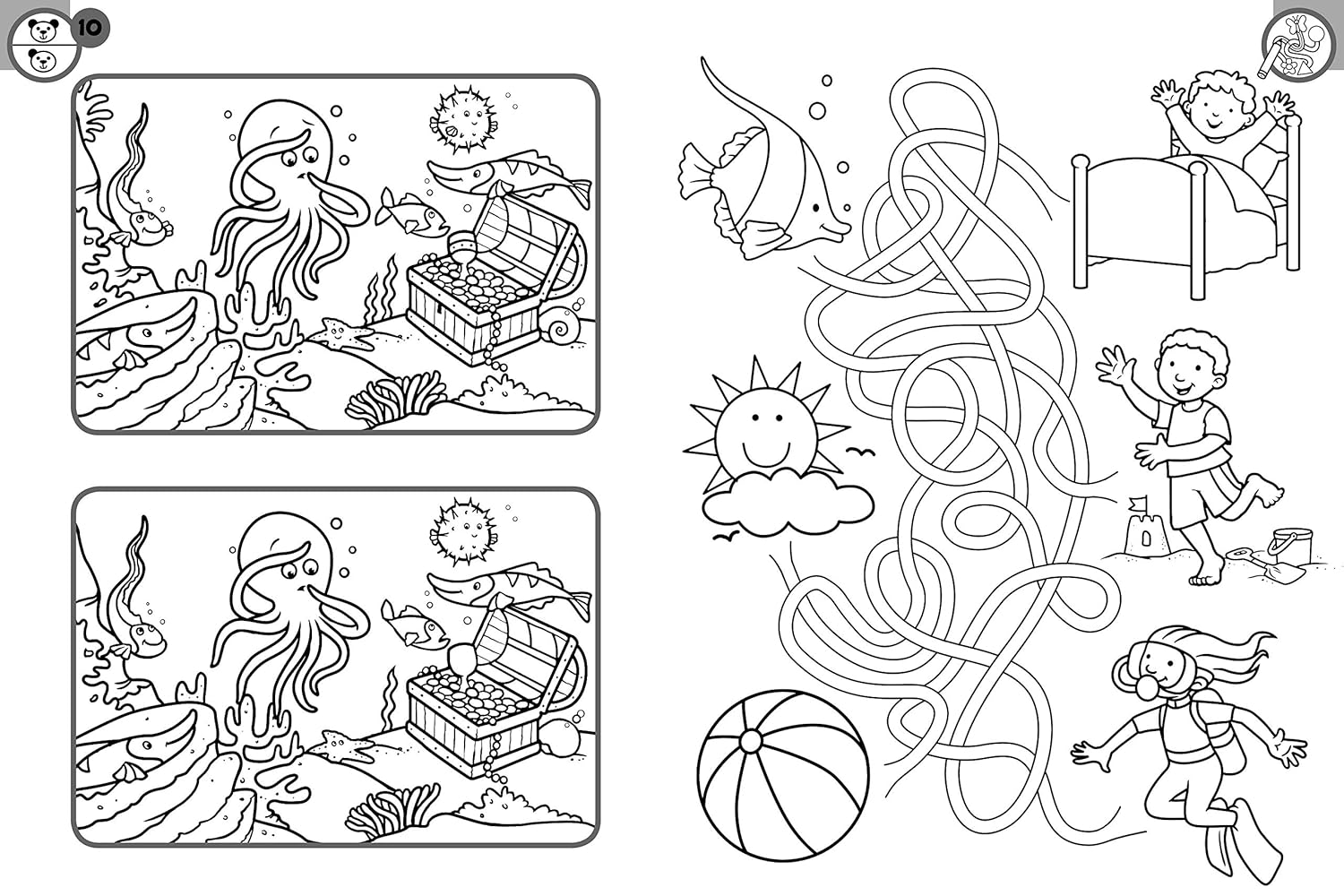 Puzzle Fun Brain Games:Octopus (Activity Book)