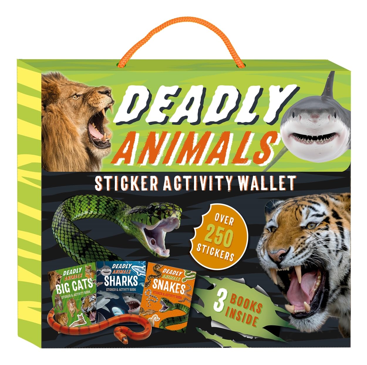Deadly Animals Sticker Activity Wallet: Wild activities that travel with you