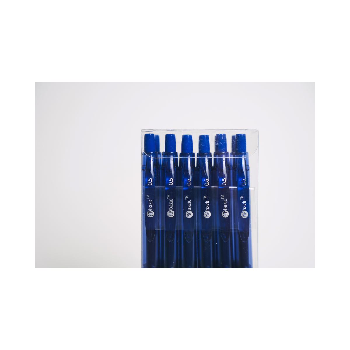 Pop Bazic Gel Pen 0.5mm 12pc Blue