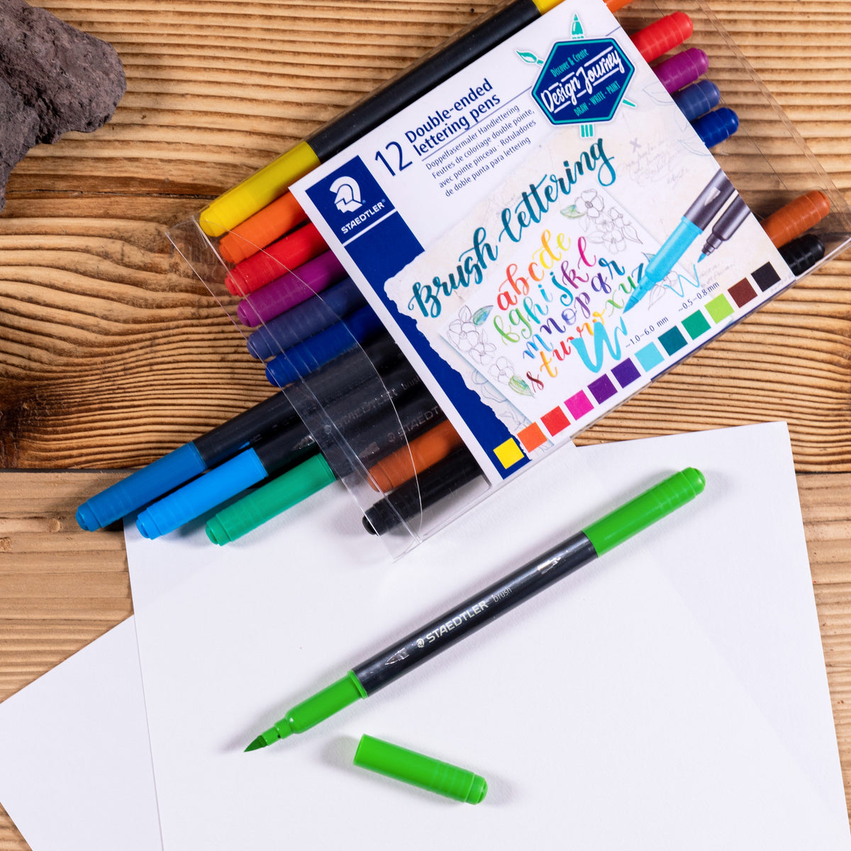 STAEDTLER DOUBLE-ENDED LETTERING PEN 3004