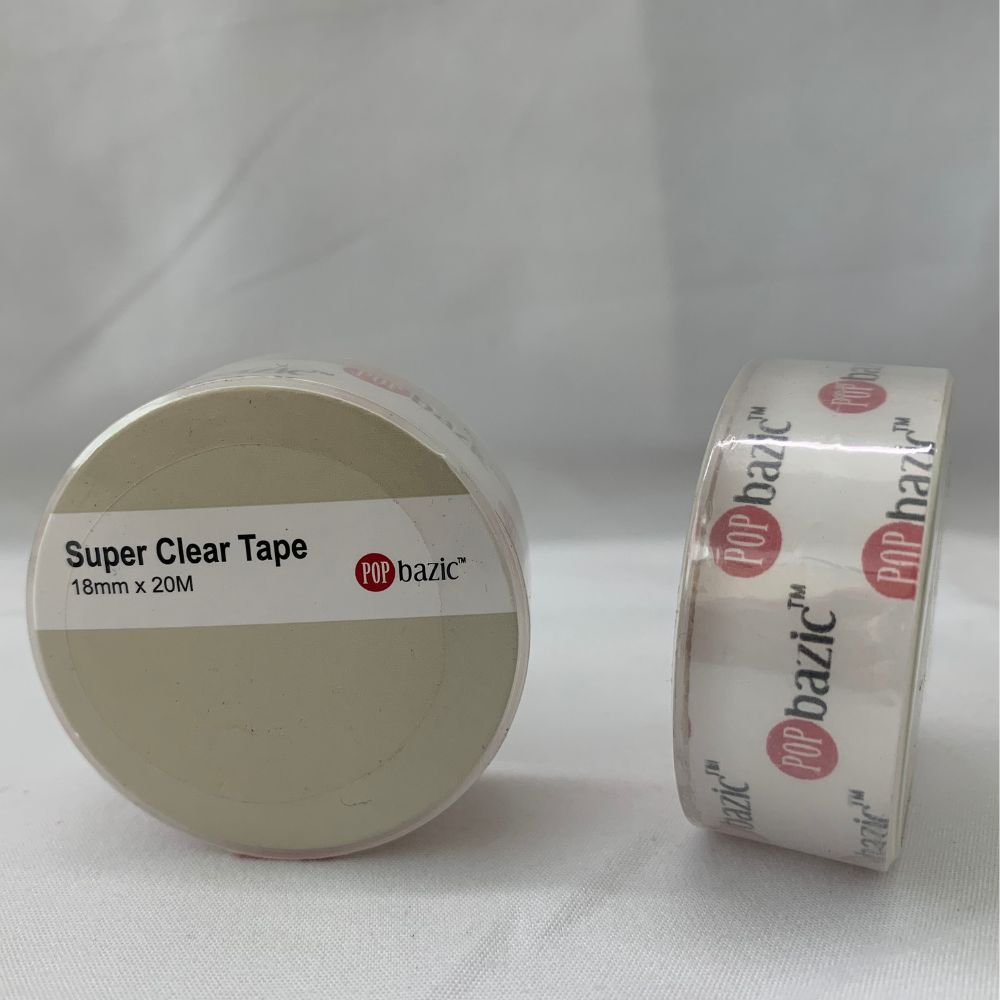 POP BAZIC Super Clear Tape 18MM x 20M