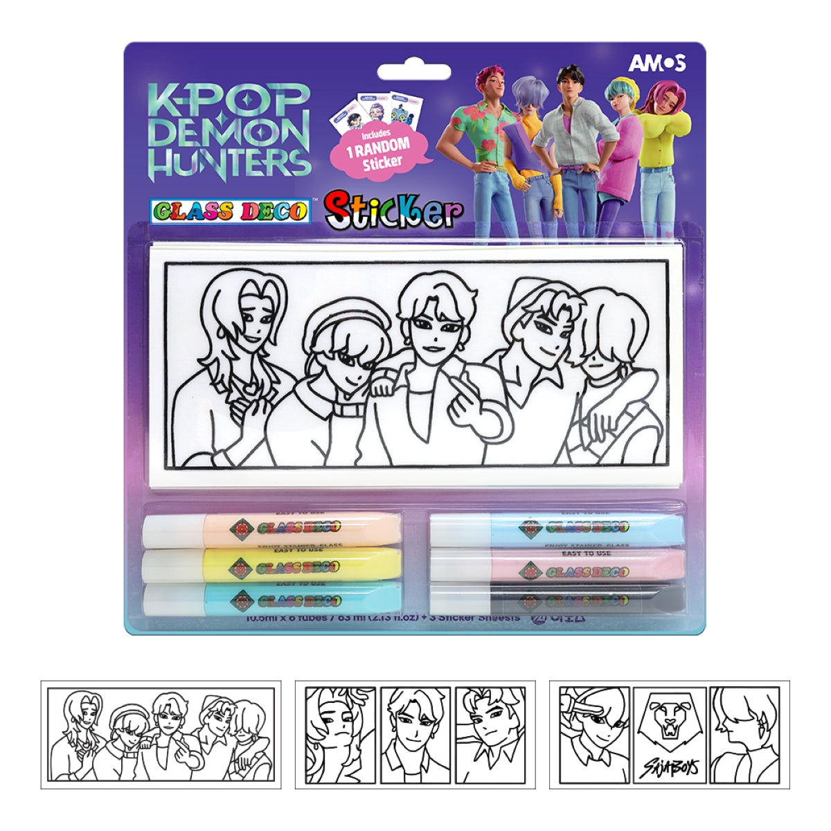 AMOS Glass & Sun Deco Set – K-POP Demon Hunters KDH-06