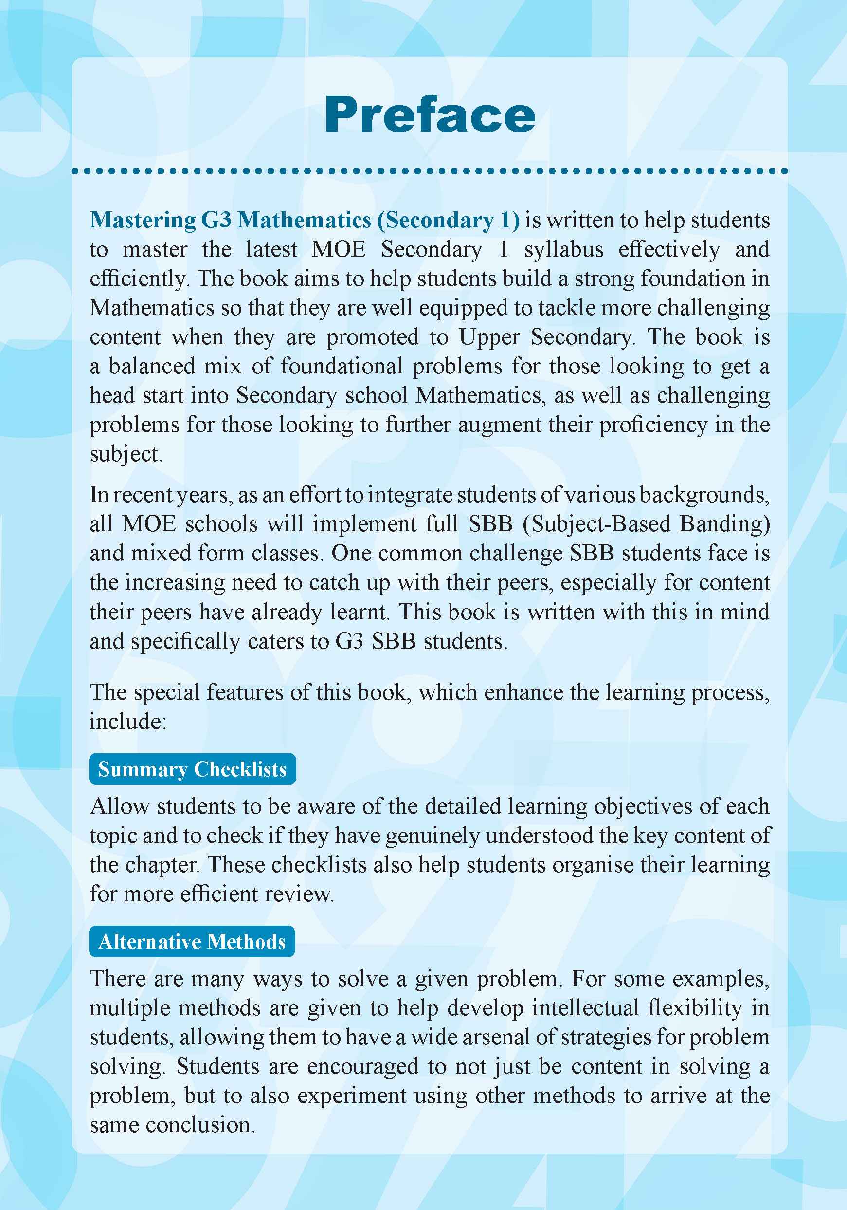 Mastering G3 ELEMENTARY MATHEMATICS Secondary 1
