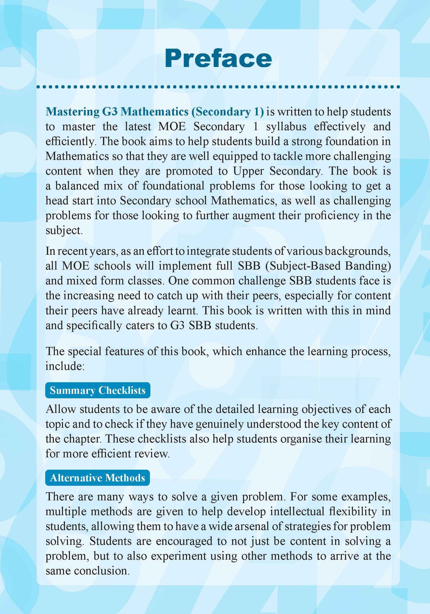 Mastering G3 ELEMENTARY MATHEMATICS Secondary 1