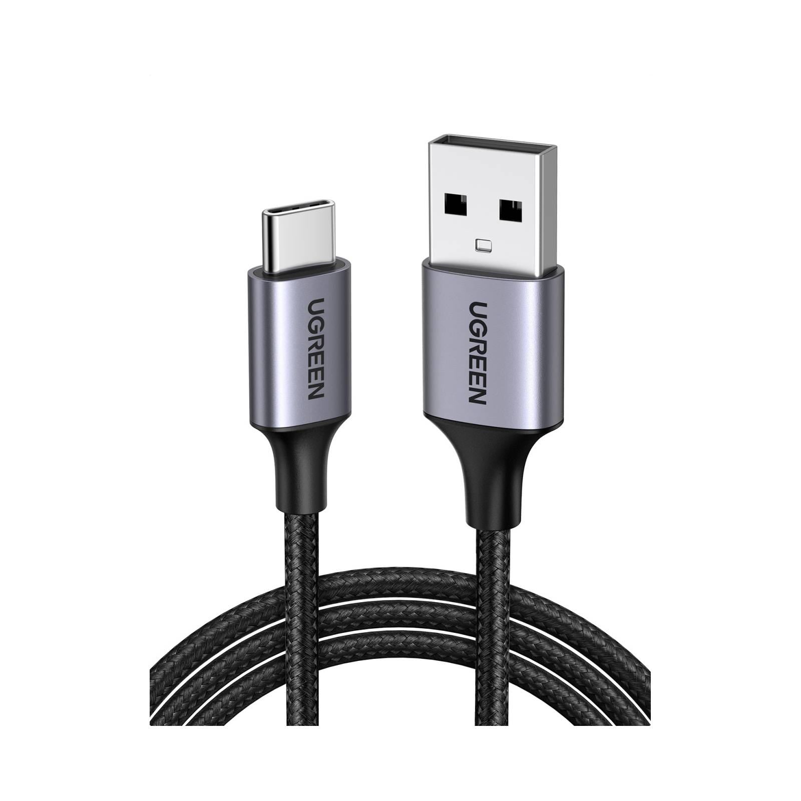 UGREEN 60126 Us288 USB-C To USB-A 2.0 1M White Male Cable (Braided)